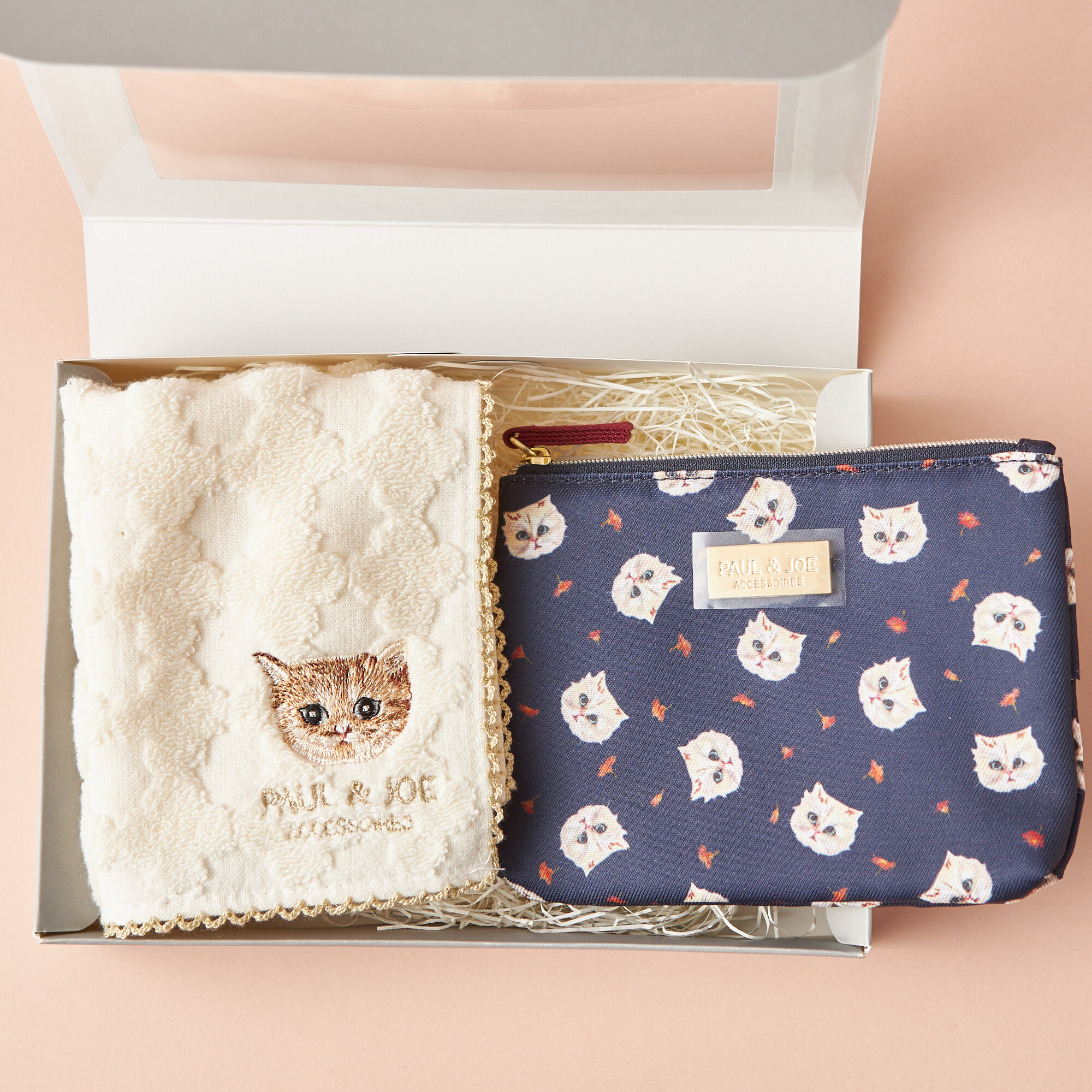 【ギフトBOX入】人気ブランドのハンカチとポーチ