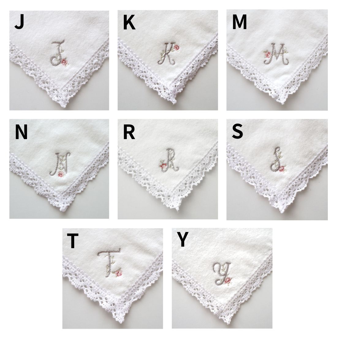 【BOX付】絵画パレットとイニシャルハンカチ