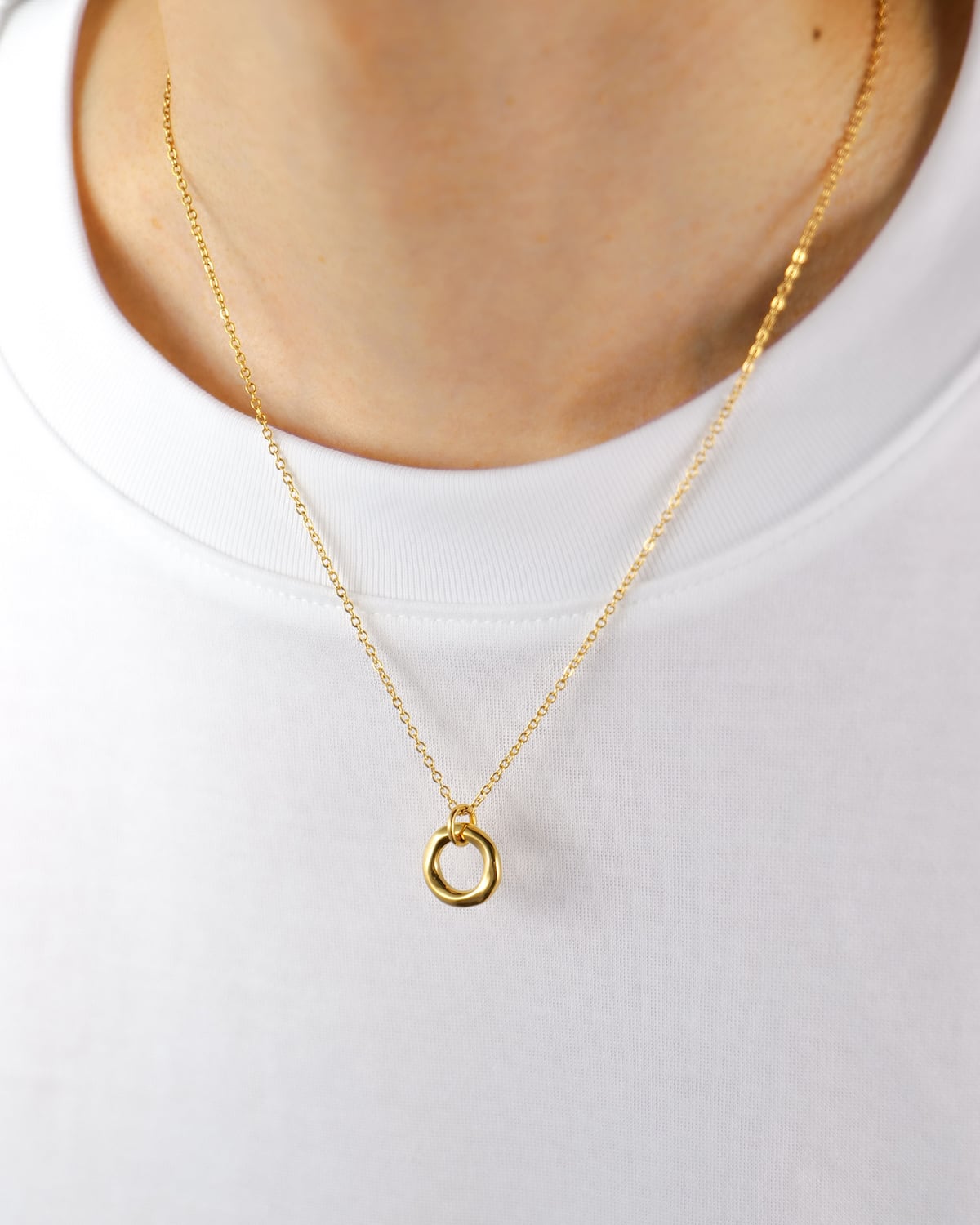 【ギフトBOX付】Round Necklace（ゴールド/シルバー）