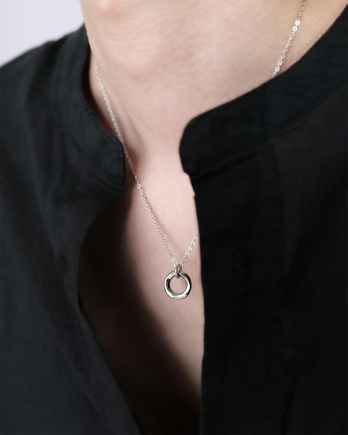 【ギフトBOX付】Round Necklace（ゴールド/シルバー）