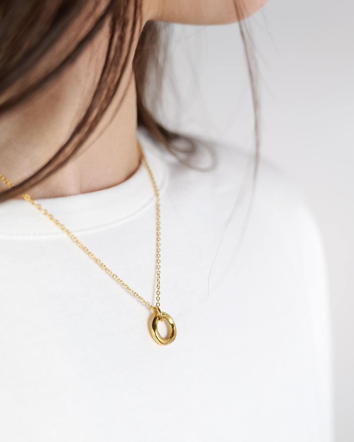 【ギフトBOX付】Round Necklace（ゴールド/シルバー）