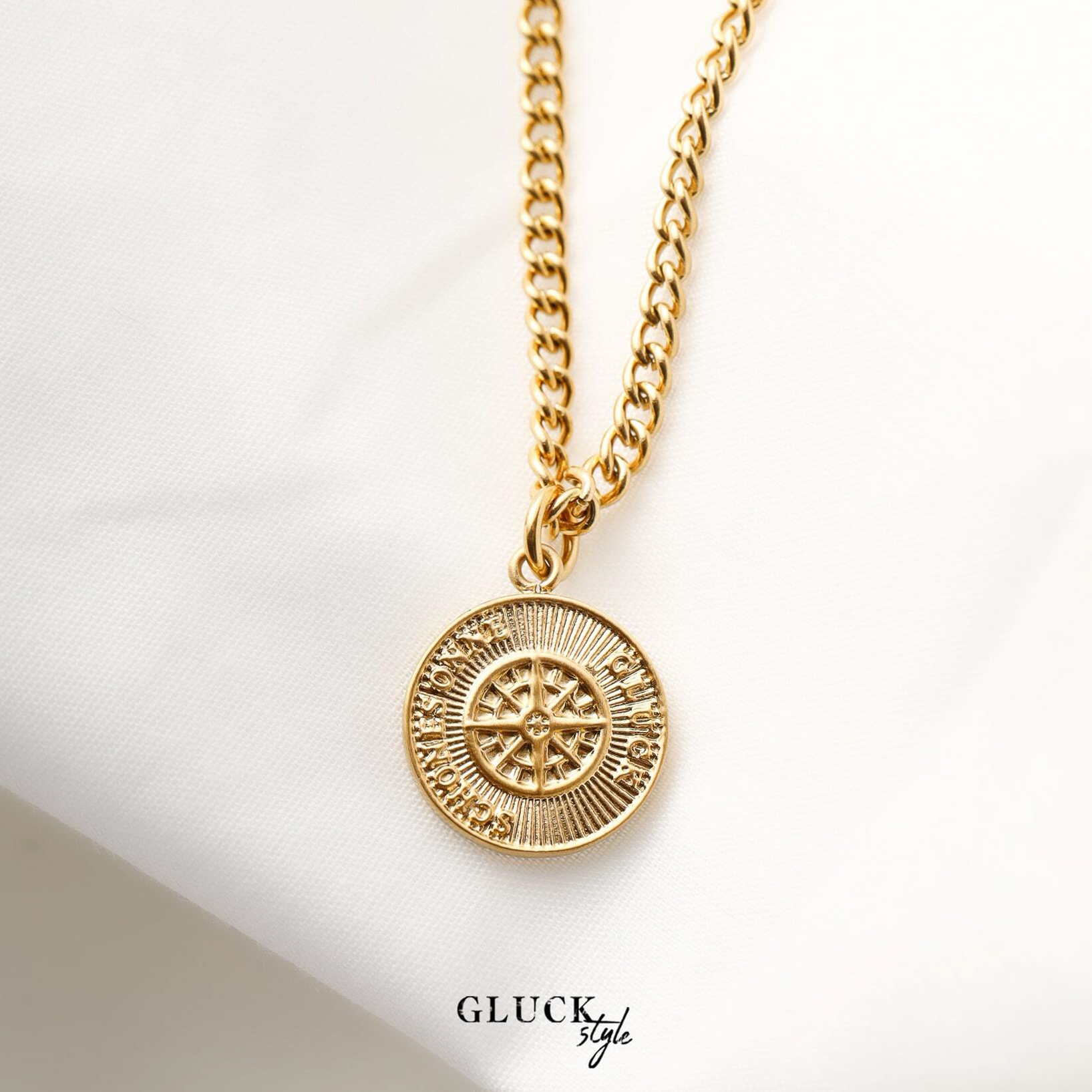 【ギフトBOX付】Sonne Coin necklace（ゴールド/シルバー/ローズゴールド）