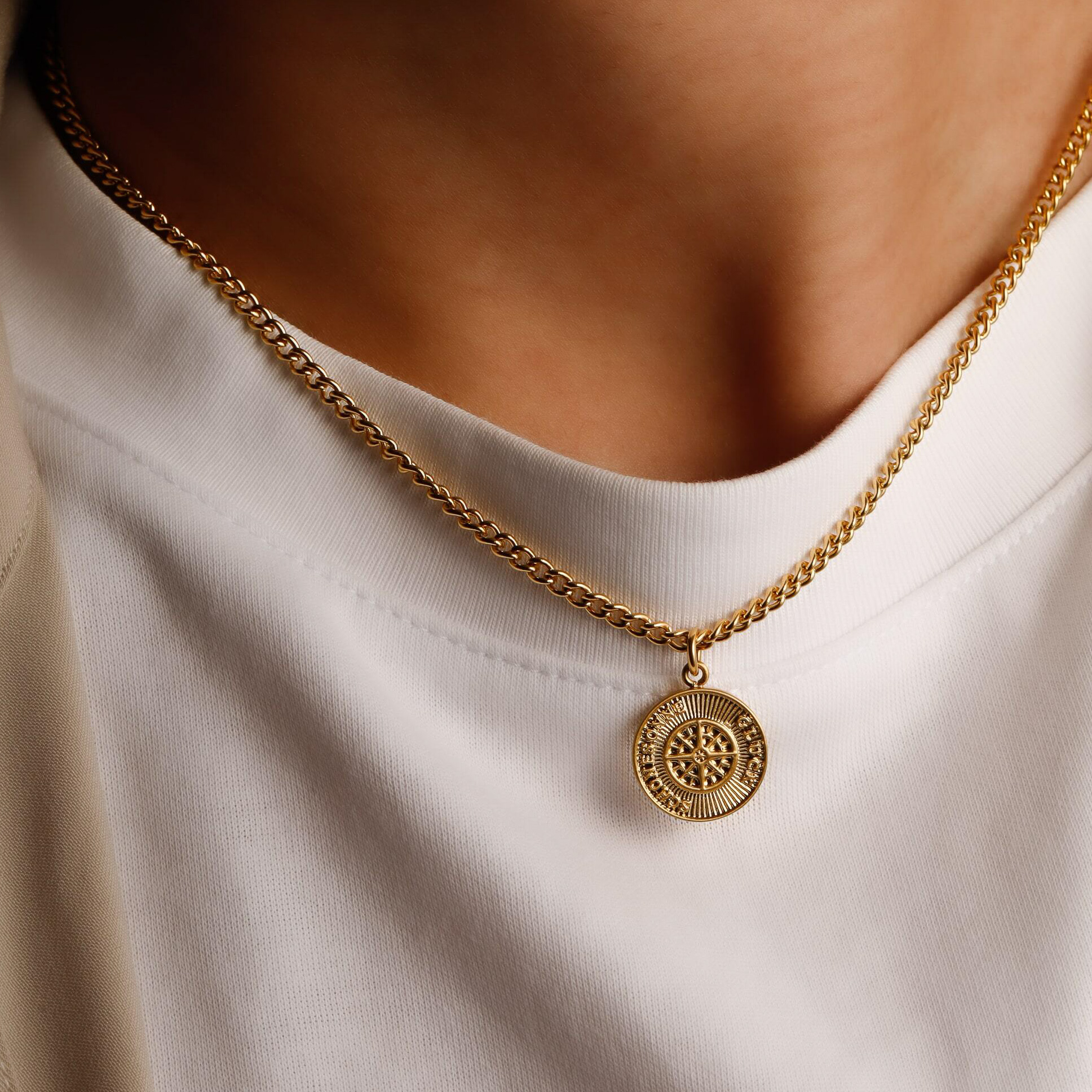 【ギフトBOX付】Sonne Coin necklace（ゴールド/シルバー/ローズゴールド）