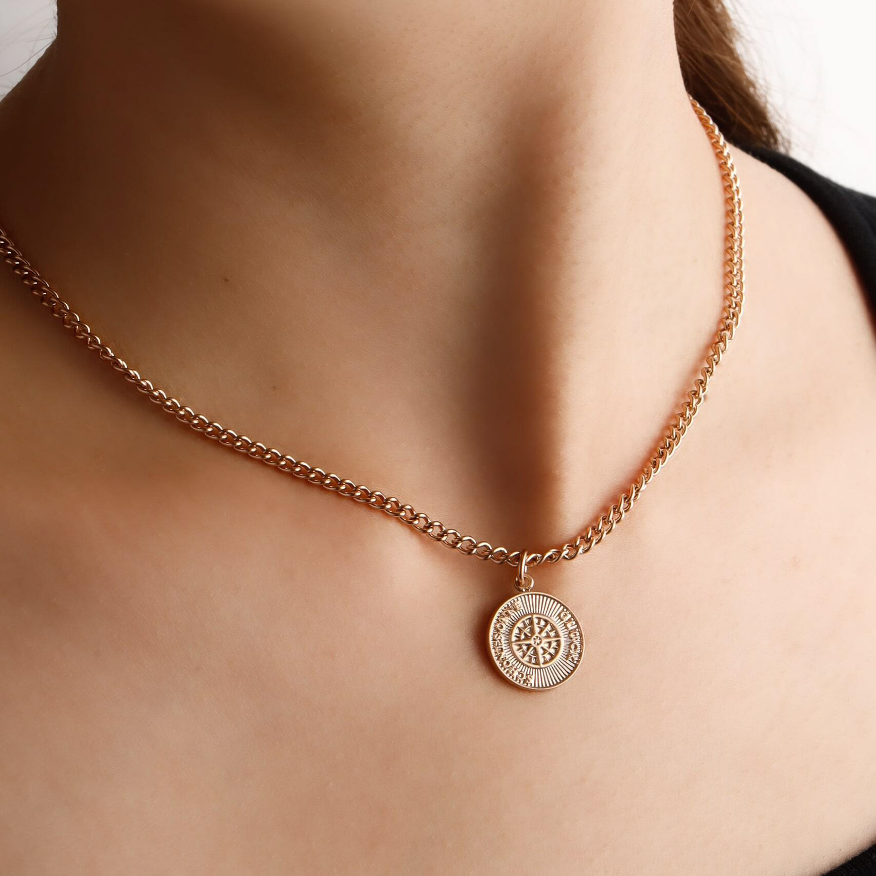 【ギフトBOX付】Sonne Coin necklace（ゴールド/シルバー/ローズゴールド）