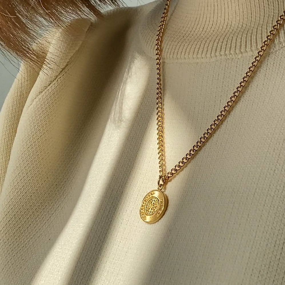 【ギフトBOX付】Sonne Coin necklace（ゴールド/シルバー/ローズゴールド）