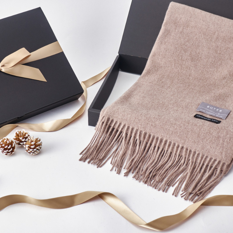 【刺繍名入れギフト】カシミヤ100% 大判ストール