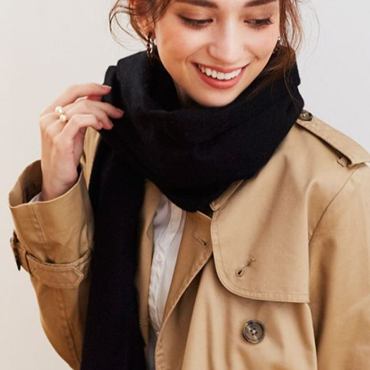 【刺繍名入れギフト】カシミヤ100% 大判ストール