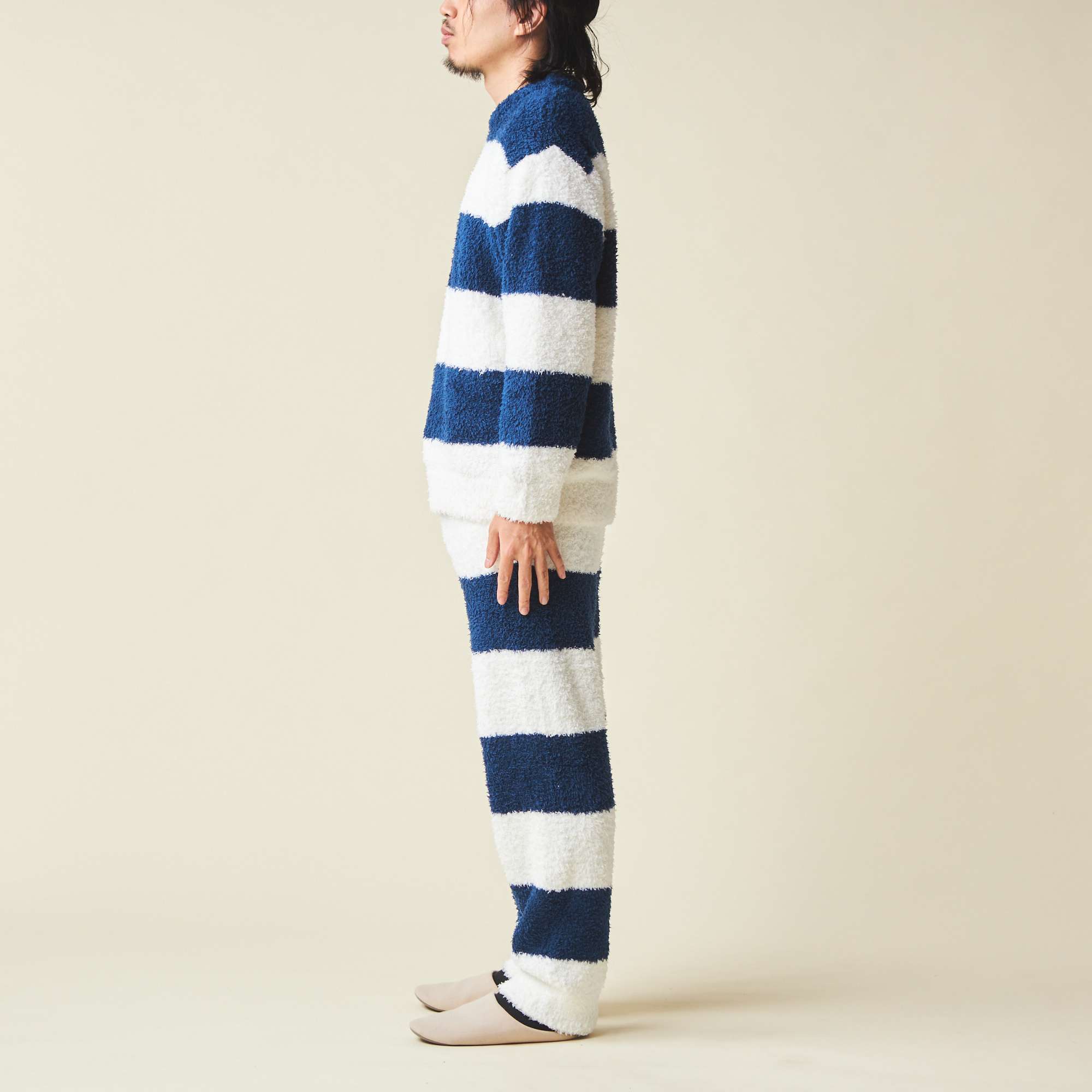 ジェラートピケ スムーズィー2BDパーカー＆ロングパンツ セットアップ ネイビー HOMME】ジェラート2BD ロングパンツ&プルオーバー or パーカ