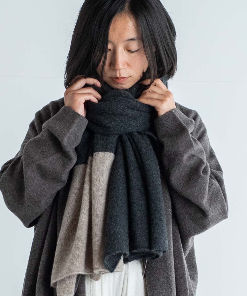 カシミヤ100％大判ストール