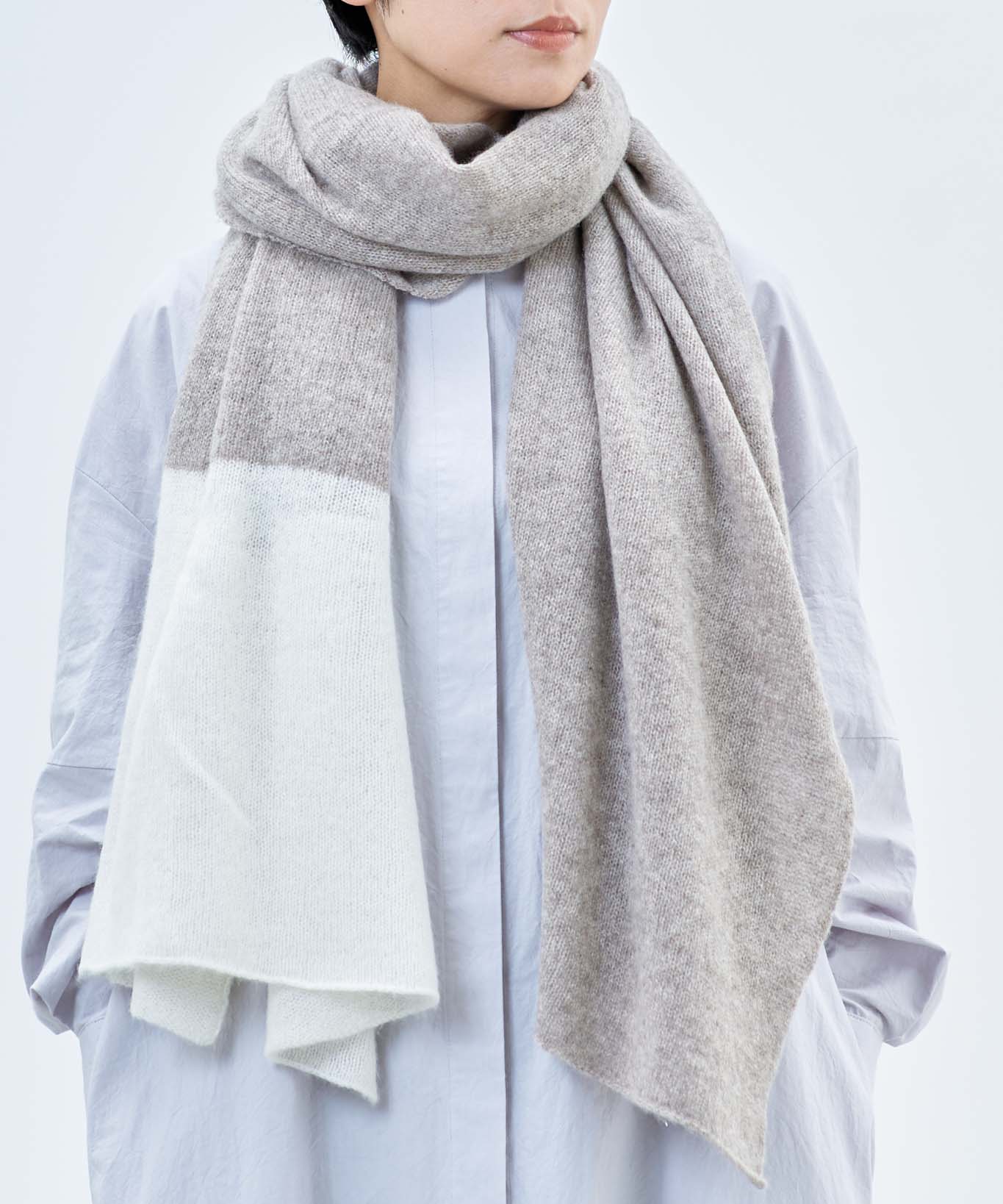 カシミヤ100％大判ストール