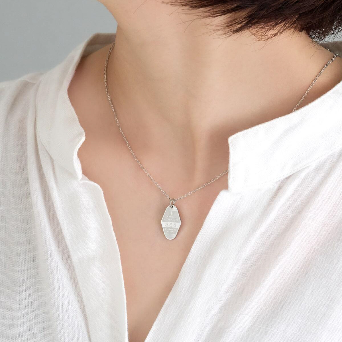 【ギフトBOX付】モーテルキー2WAYネックレス（ゴールド/シルバー）