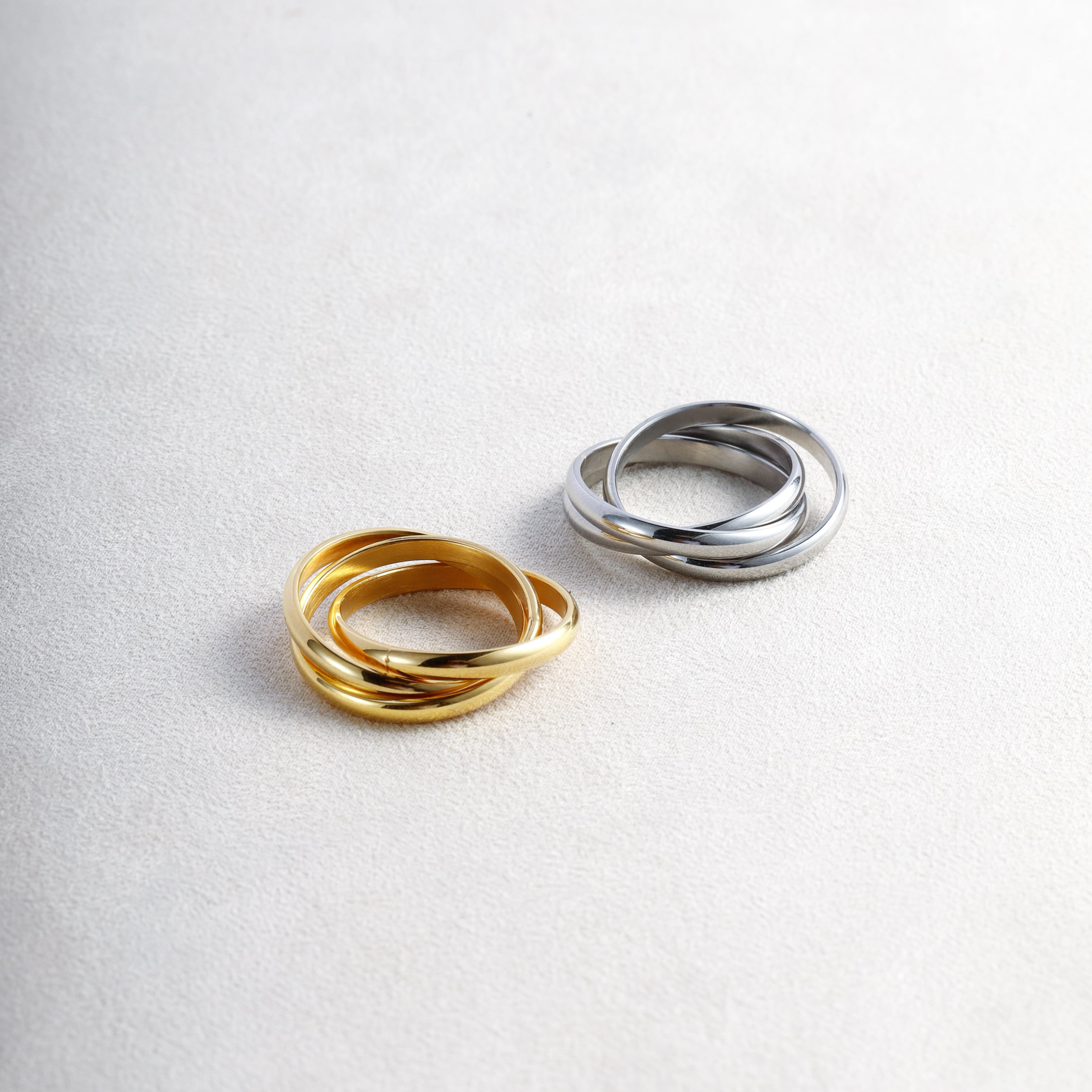 【ギフトBOX入り】コインネックレス＆Dreiリングセット（ゴールド/シルバー/ローズゴールド）