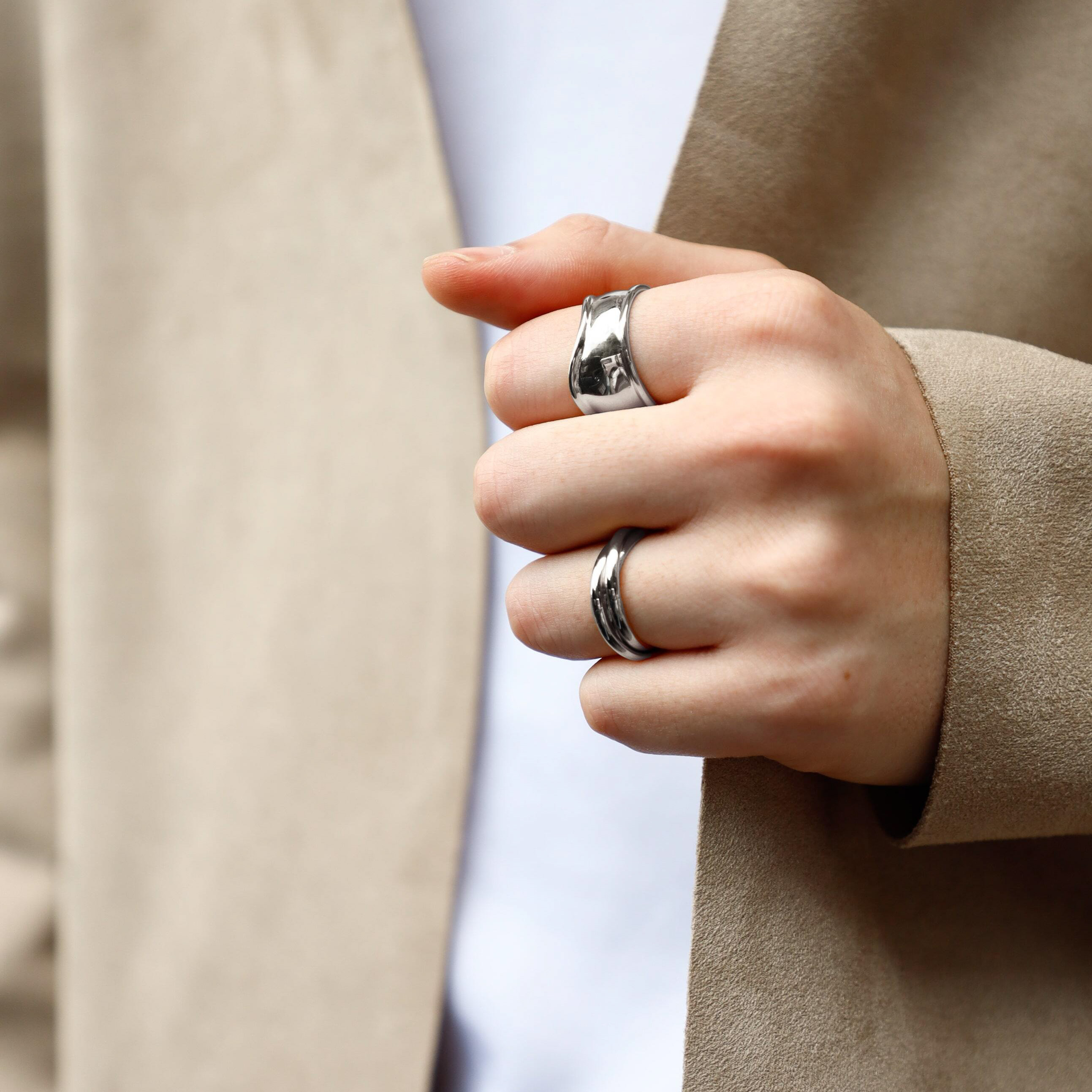 【ギフトBOX入り】コインネックレス＆Dreiリングセット（ゴールド/シルバー/ローズゴールド）