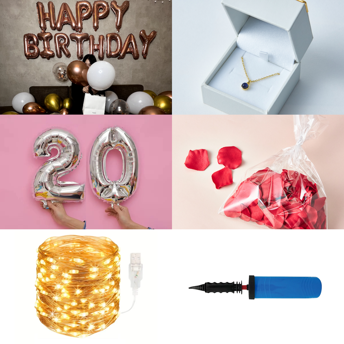 【名入れギフト】温度で色が変わるネックレス&部屋を飾るバルーンセット