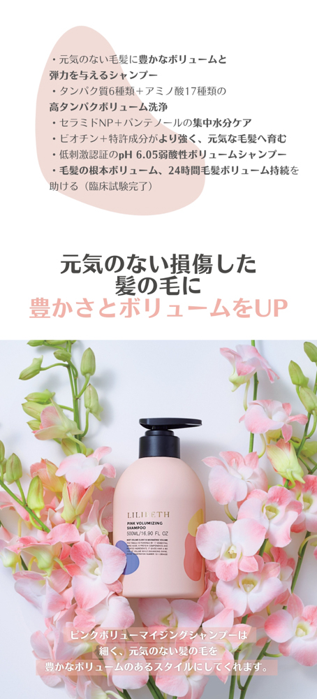 PINK VOLUMIZING SHAMPOO　+　SILK SHINE TREATMENT　セット