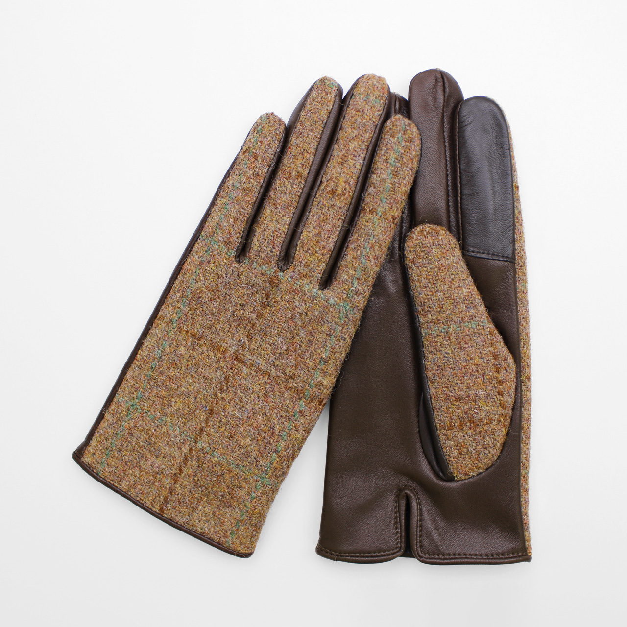 【WOMEN】Harris Tweed グローブ / スクワラン加工/ 抗菌機能 / タッチパネル対応
