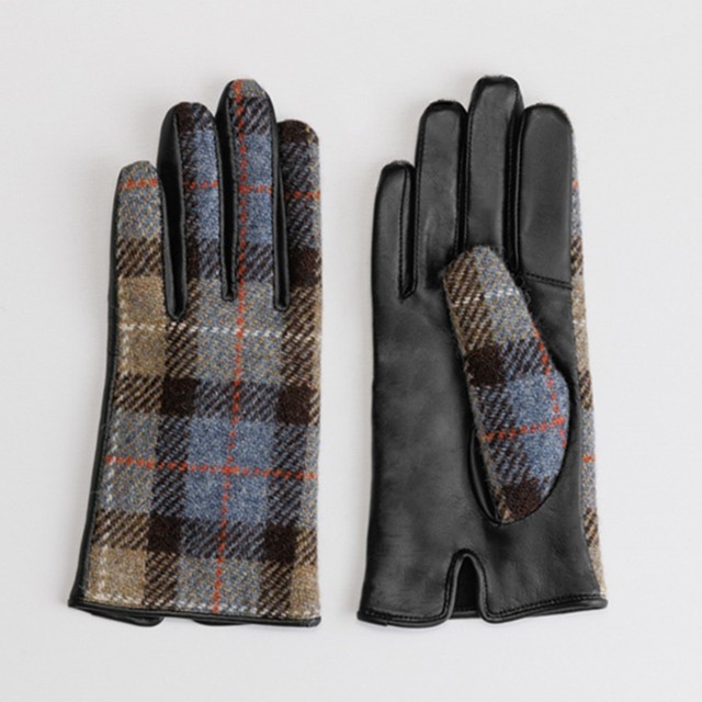 【WOMEN】Harris Tweed グローブ / スクワラン加工/ 抗菌機能 / タッチパネル対応