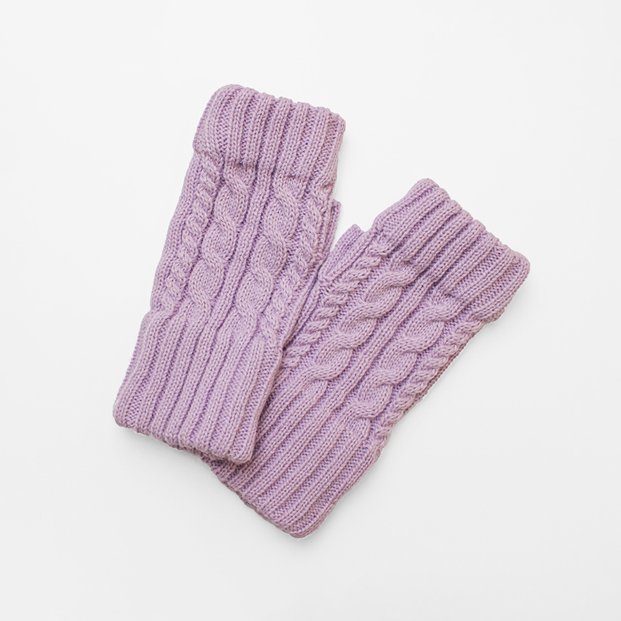 【WOMEN】ケーブルフィンガーレスニットグローブ