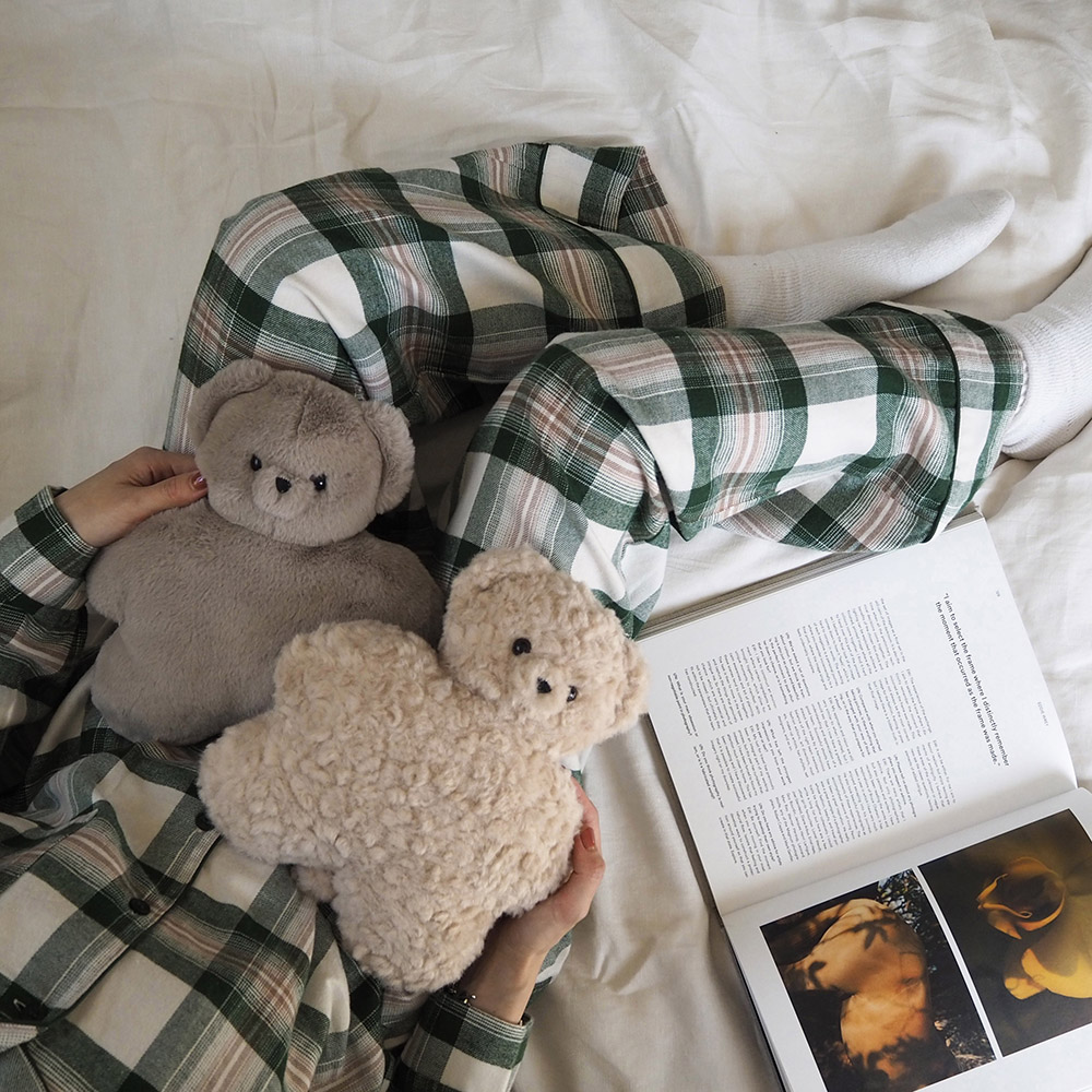 テディウォーマーLと蓋付きマグの温活セット