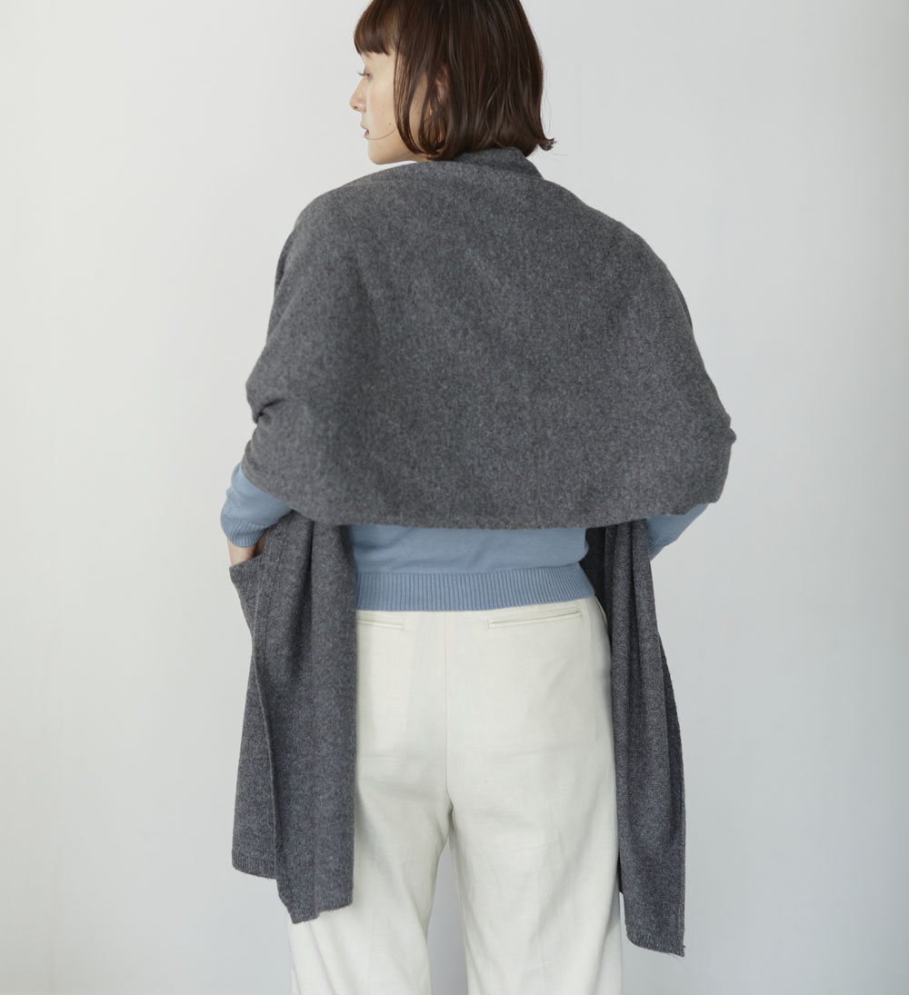 リューズニット 軽くてやわらかいスフレのようなポケットショール