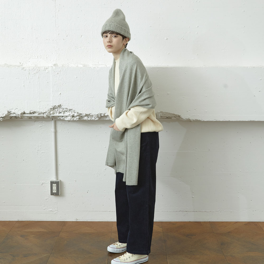 リューズニット 軽くてやわらかいスフレのようなポケットショール