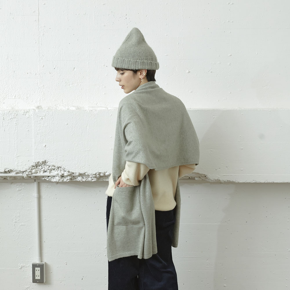 リューズニット 軽くてやわらかいスフレのようなポケットショール