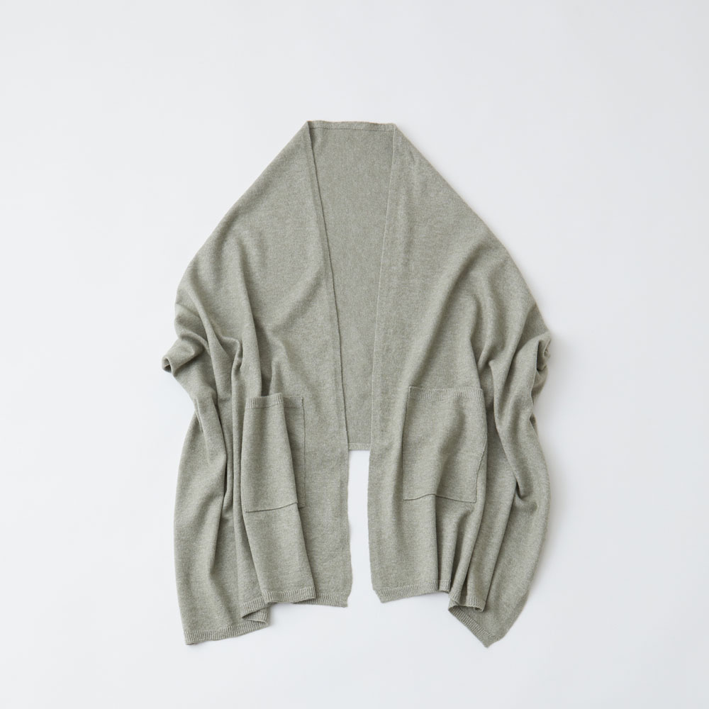 リューズニット 軽くてやわらかいスフレのようなポケットショール