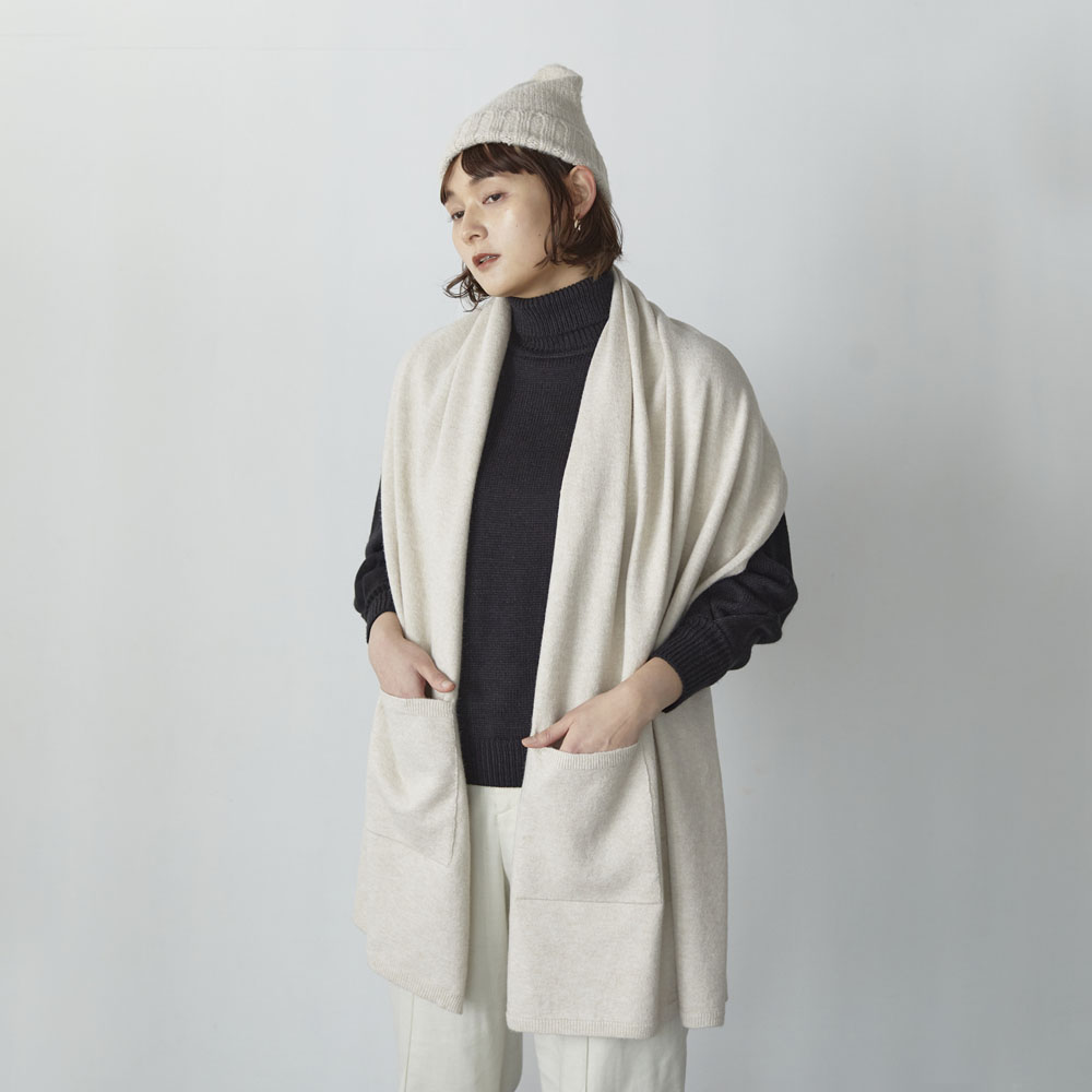 リューズニット 軽くてやわらかいスフレのようなポケットショール