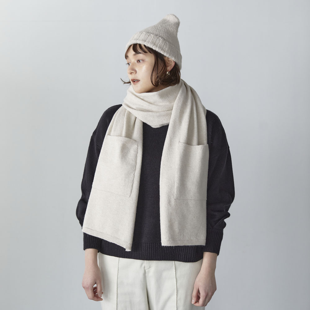 リューズニット 軽くてやわらかいスフレのようなポケットショール