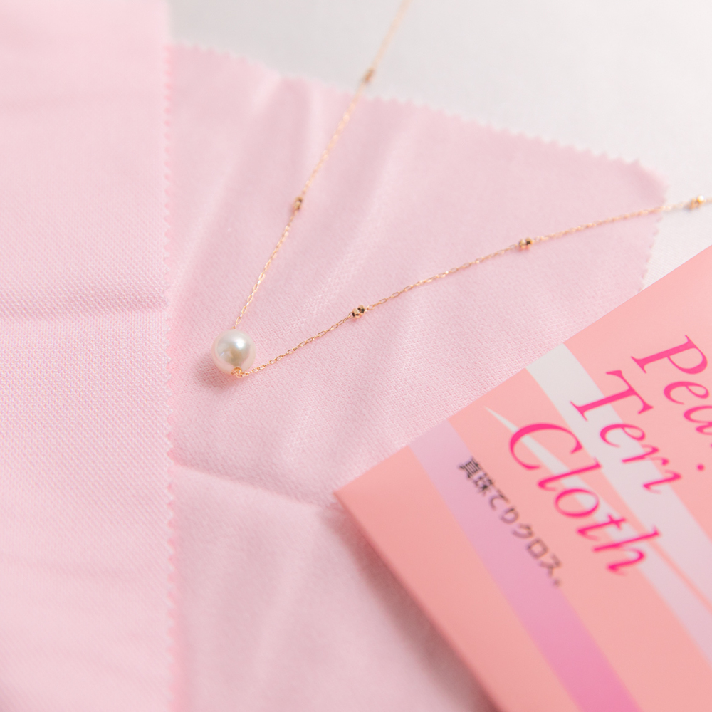 Ptアコヤ真珠ひと粒パールネックレス