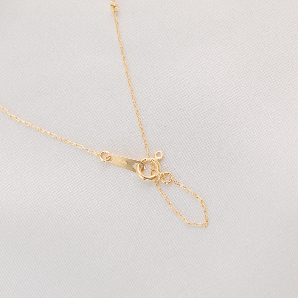 K18アコヤ真珠ひと粒パールネックレス