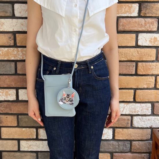 CAT MOBILEPHONE POCHETTE（刺繍）