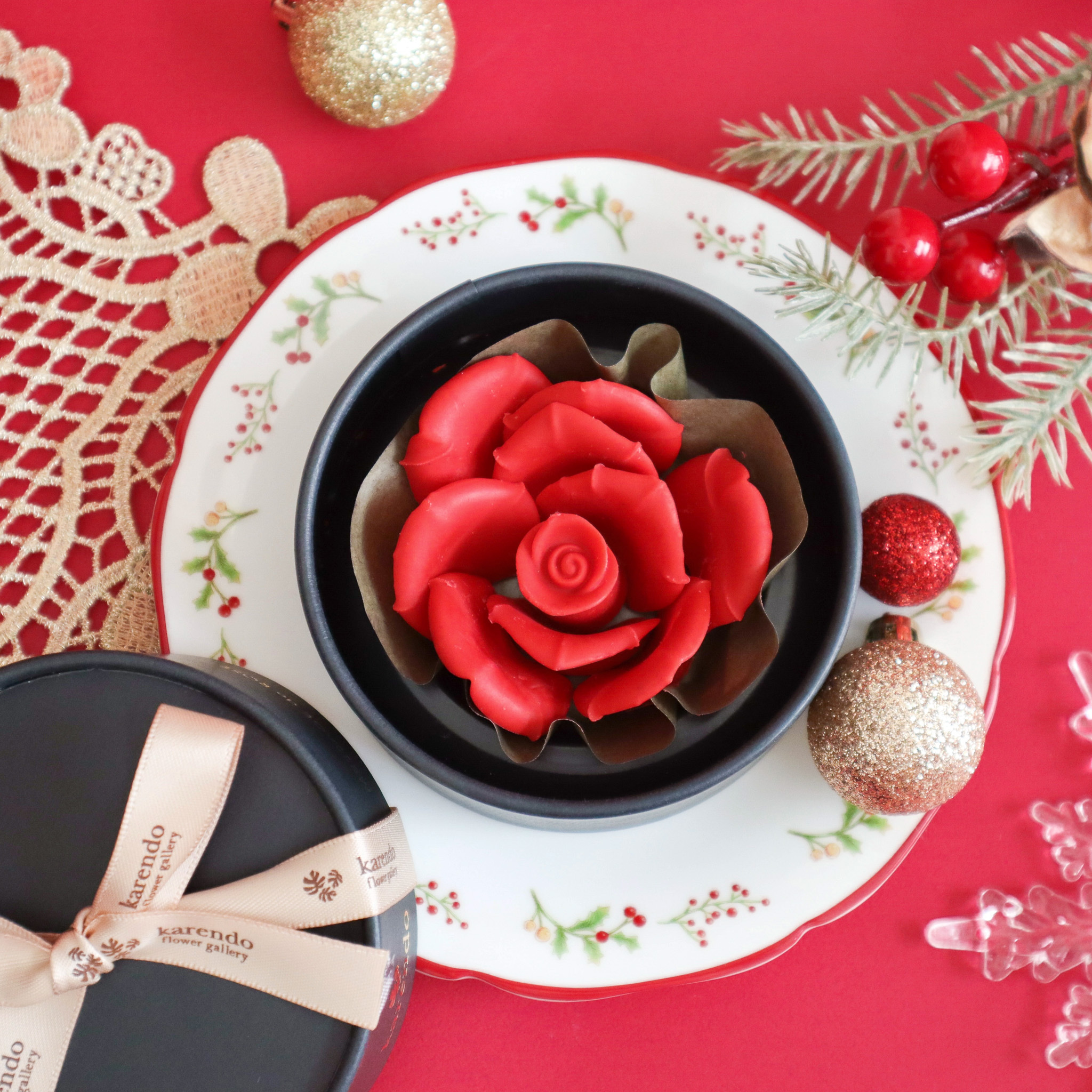 【BOX付き】お花のチョコレート・紅茶のセット