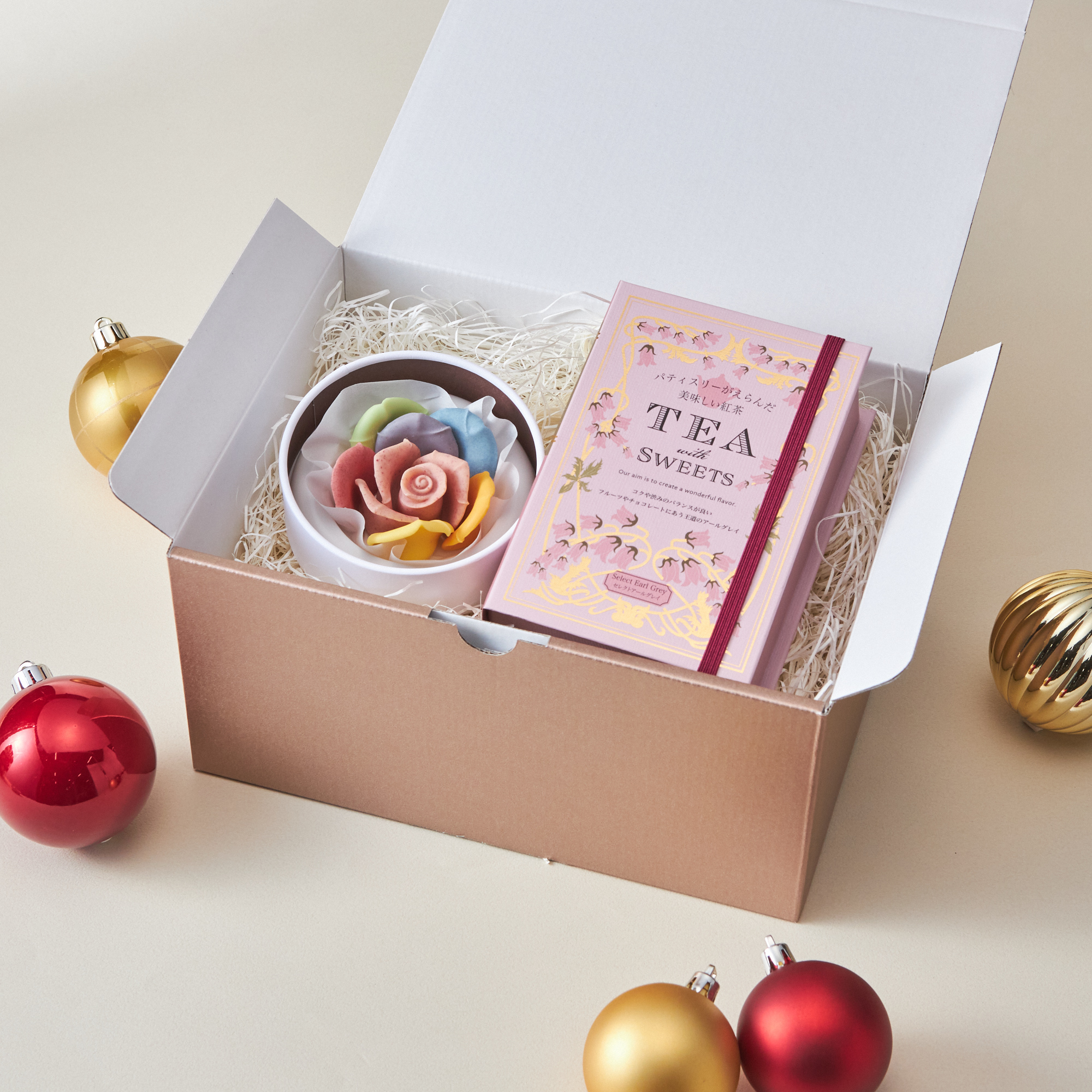 【BOX付き】お花のチョコレート・紅茶のセット