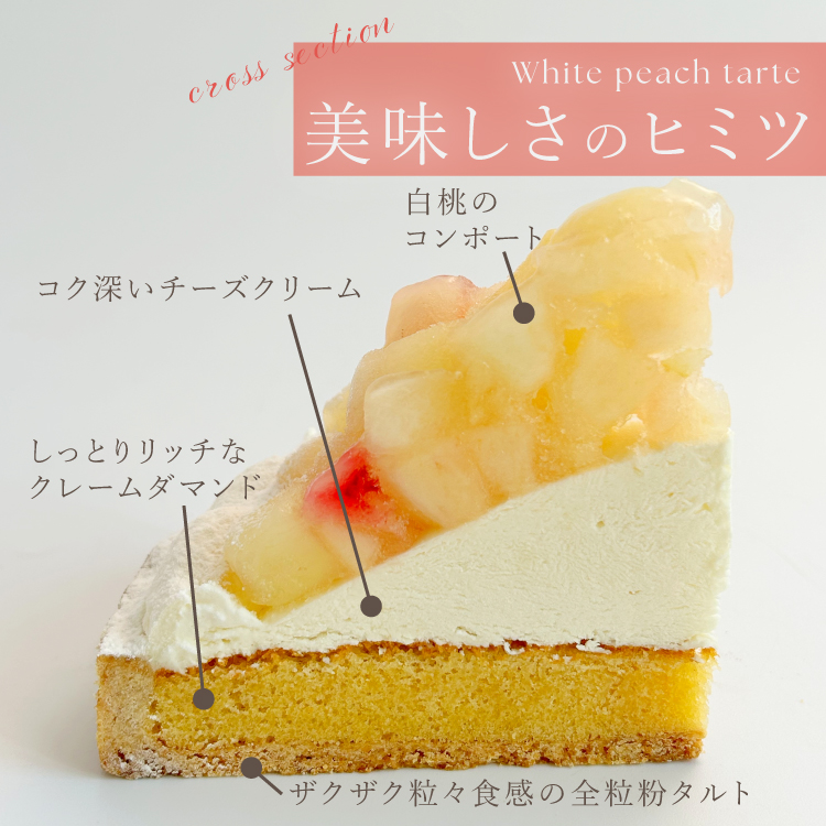 贅沢どっさり桃のチーズタルト14cm(4～6名様用) 誕生日 ギフト 結婚祝 出産祝 無添加 お菓子【クリスマス 2025 早割 お取り寄せ 誕生日ケーキ メディア掲載店】