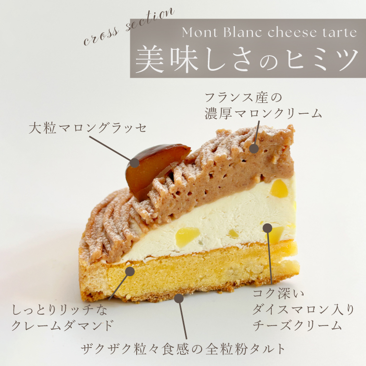 誕生日ケーキ 即日出荷 着日指定 濃厚モンブランチーズタルト18cm(8〜10名様用)