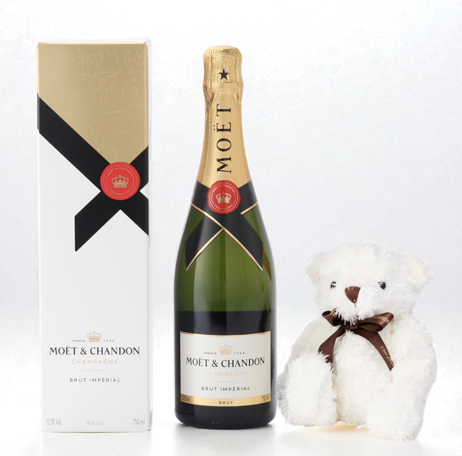 選べるシャンパンとテディベアセット