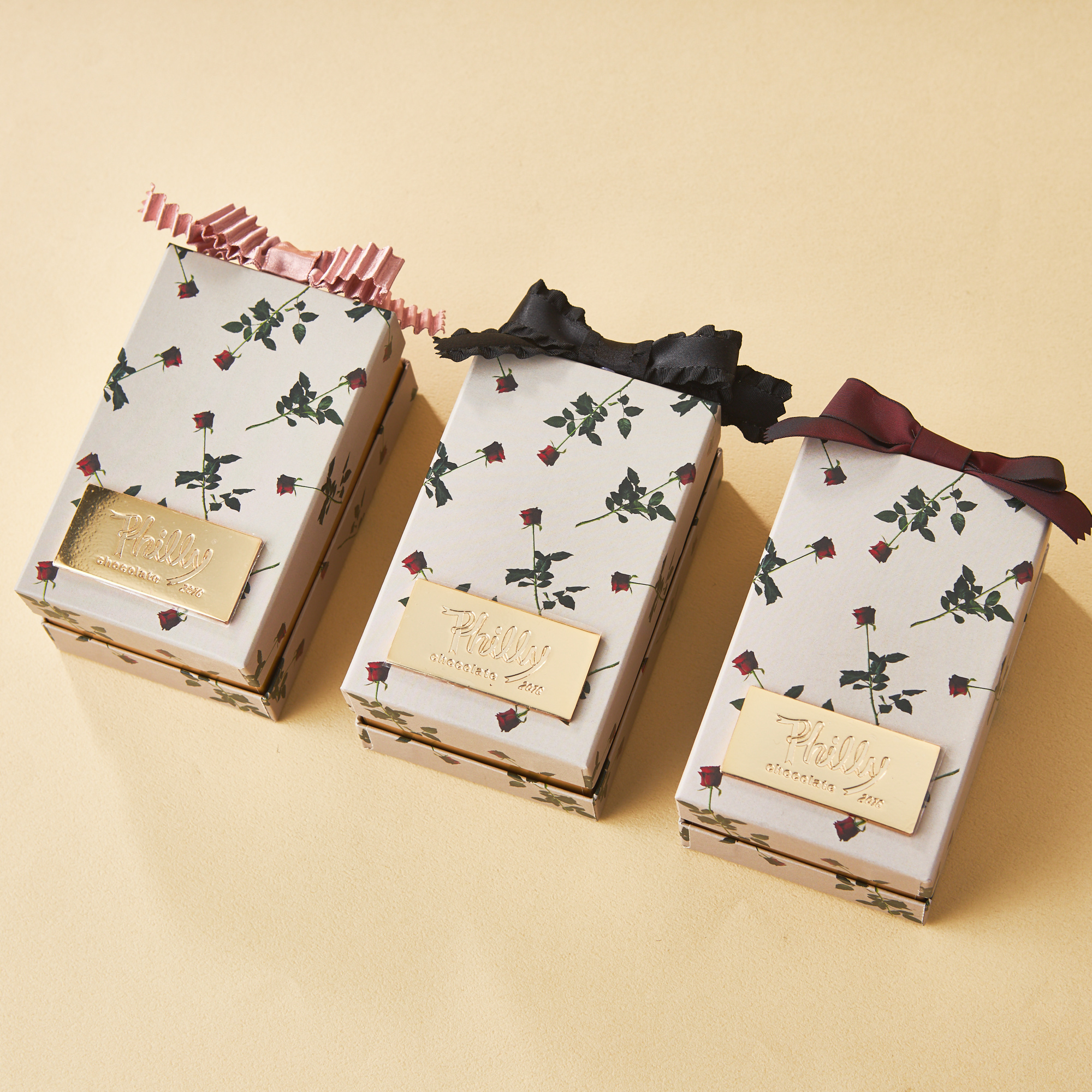 Rose Box(pink) お花のかたちのチョコレート