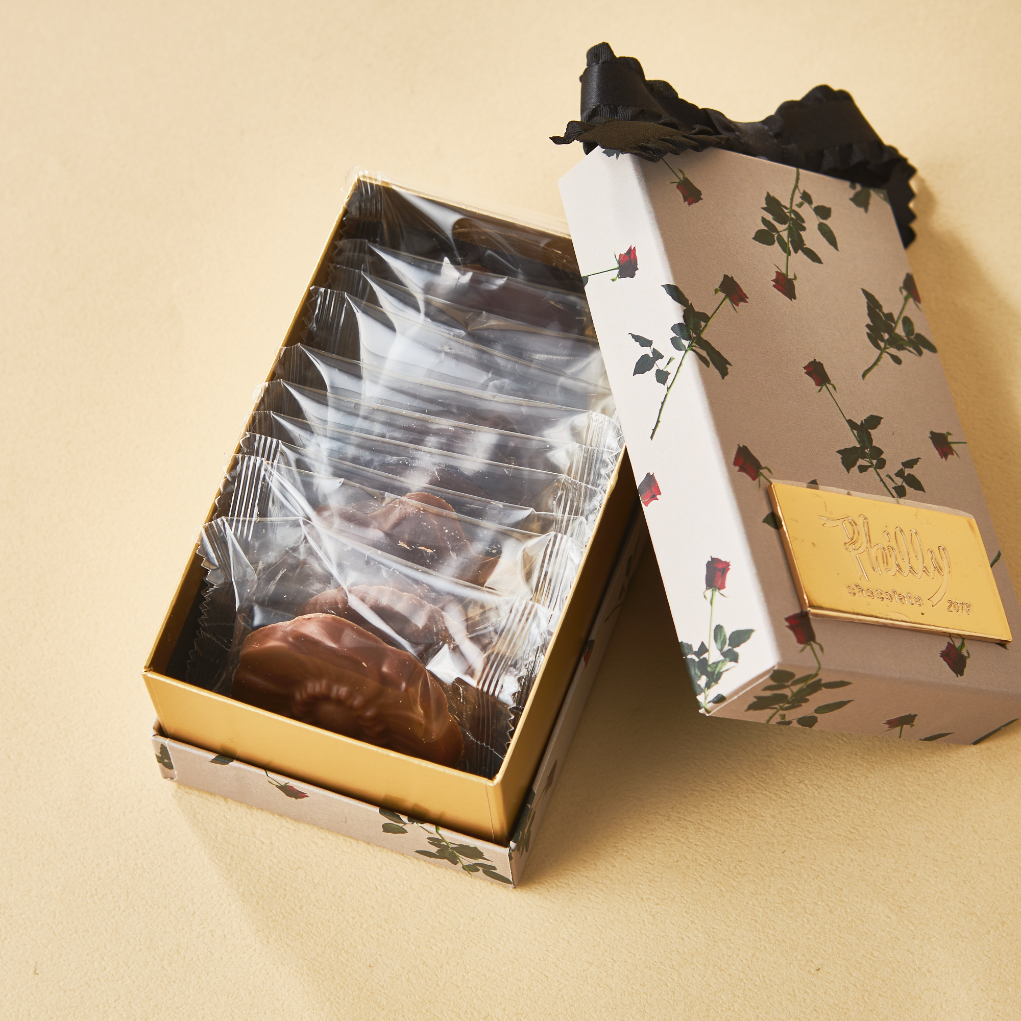 Rose Box(pink) お花のかたちのチョコレート