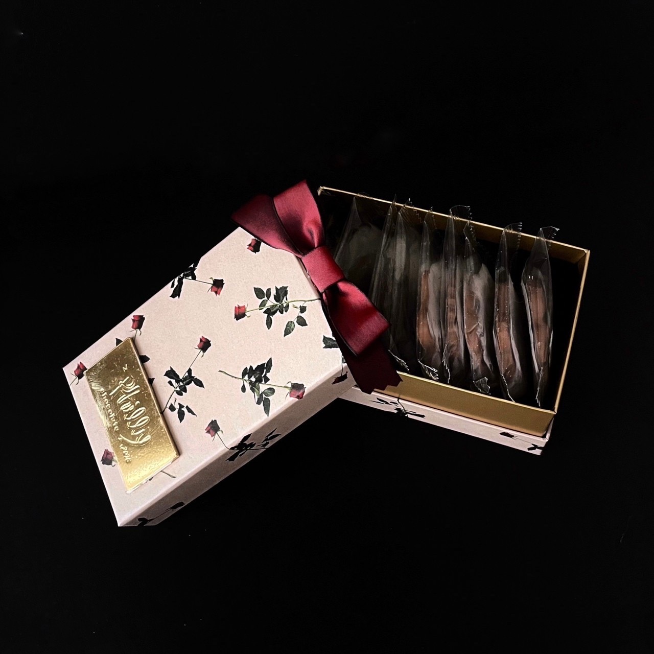 Rose Box(pink) お花のかたちのチョコレート