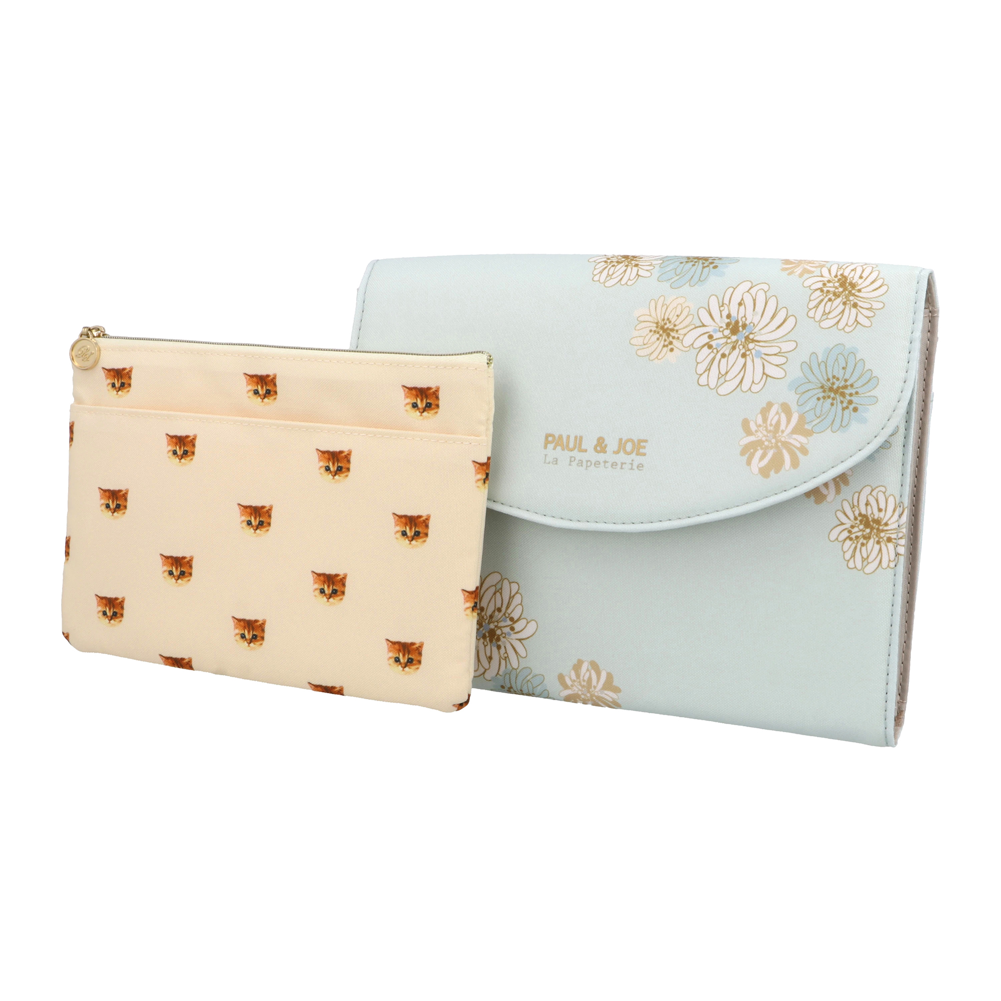 【ミニポーチ付】母子手帳・お薬手帳ケース / じゃばらタイプ