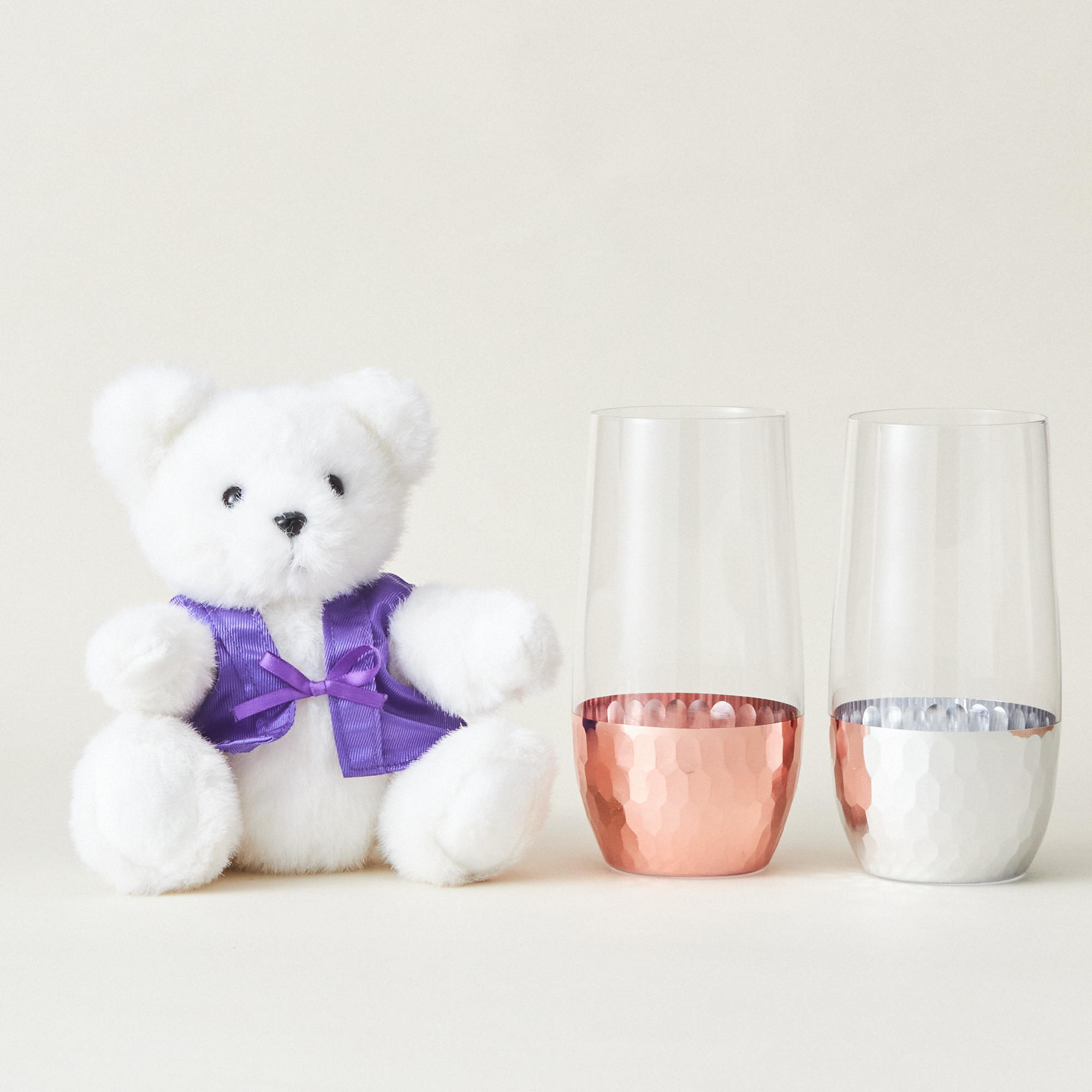 古希・名入れギフト】ガラスタンブラー&ちゃんちゃんこベアセット