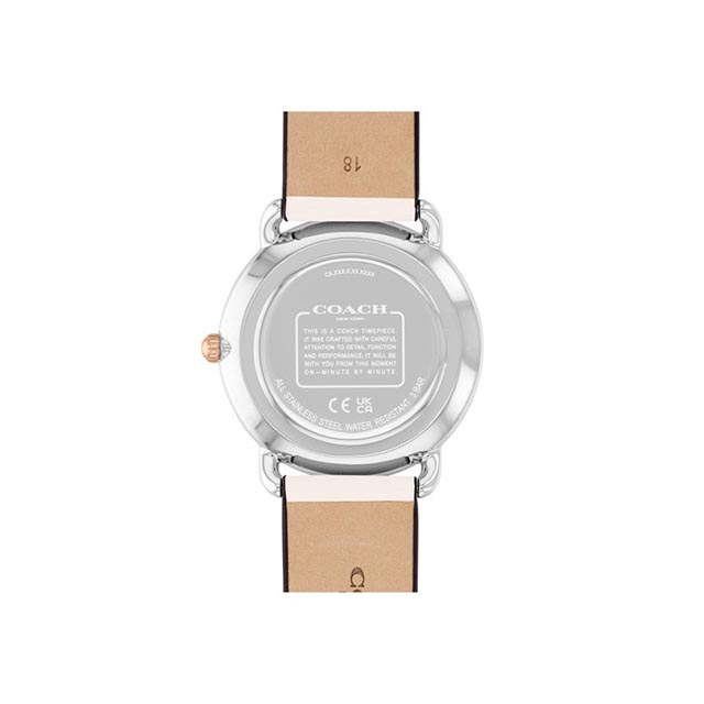 【レディース】エリオット 36mm TT (SS/RG) シルバー ホワイト サンレイ ダイヤル チョーク レザー ストラップ