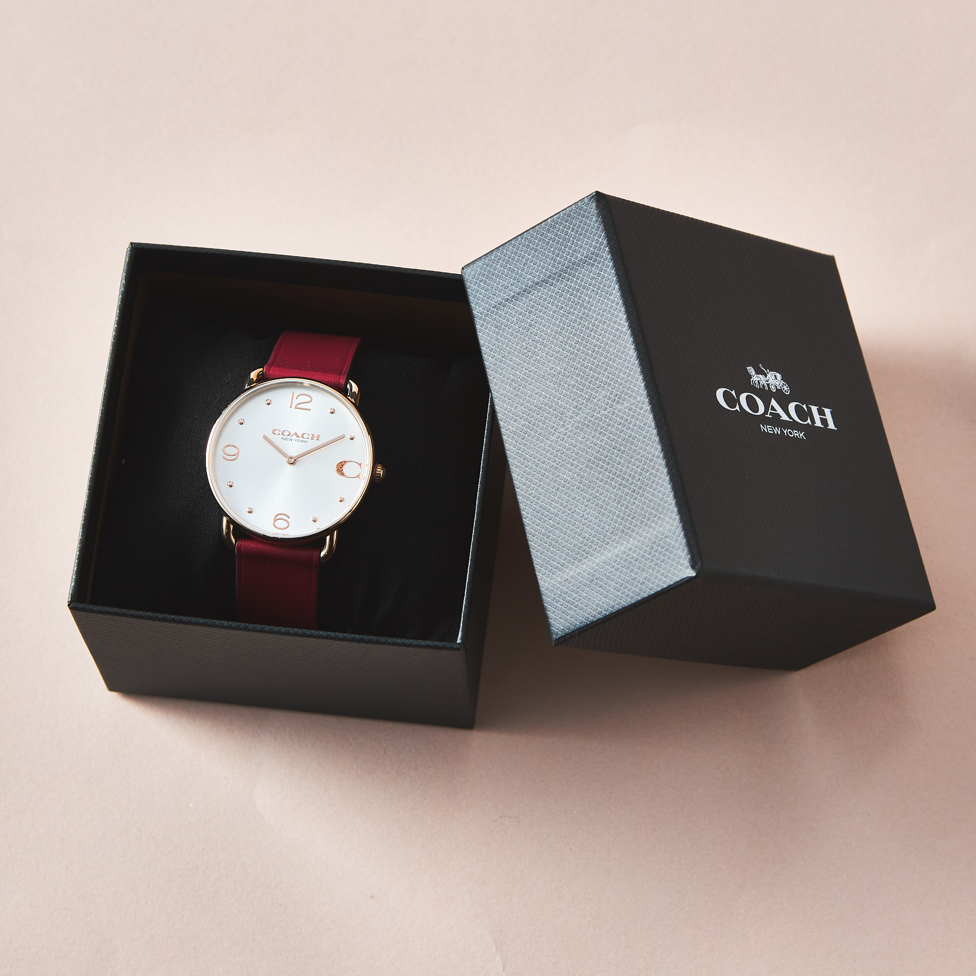 【レディース】エリオット 36mm TT (SS/RG) シルバー ホワイト サンレイ ダイヤル チョーク レザー ストラップ