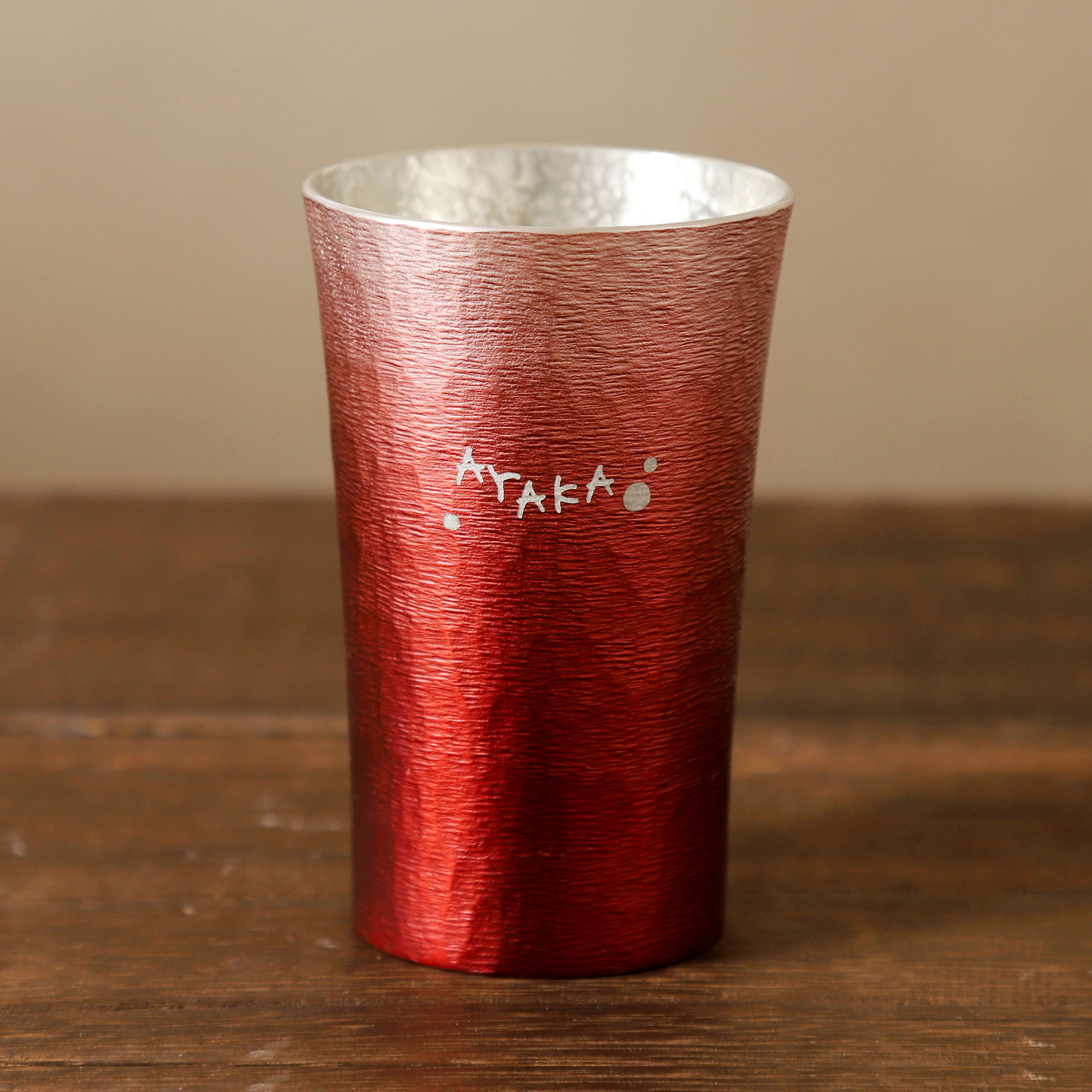 【名入れ彫刻】大阪錫器＂凛-RIN-錫タンブラー＂ペアセット