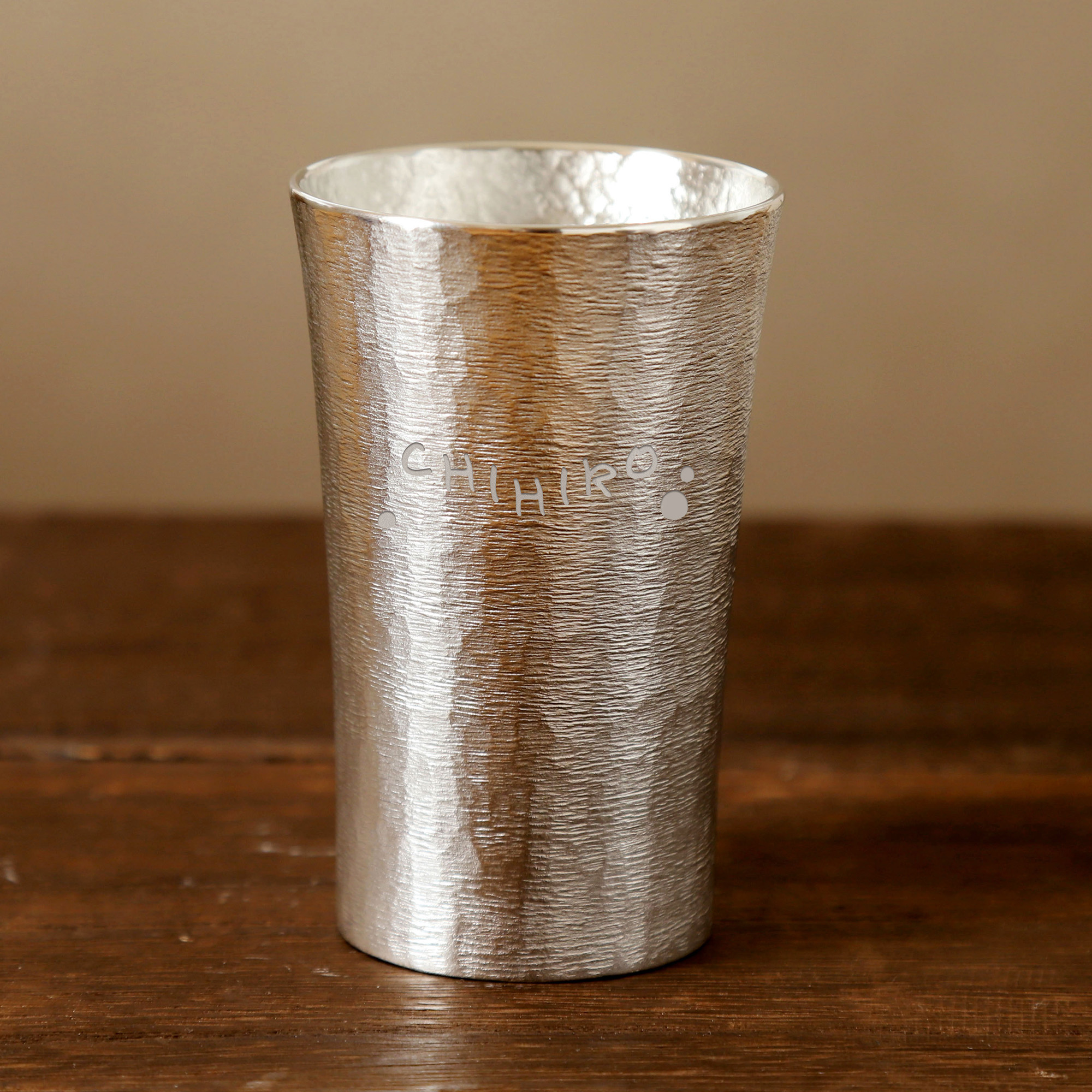 【名入れ彫刻】大阪錫器＂凛-RIN-錫タンブラー＂ペアセット