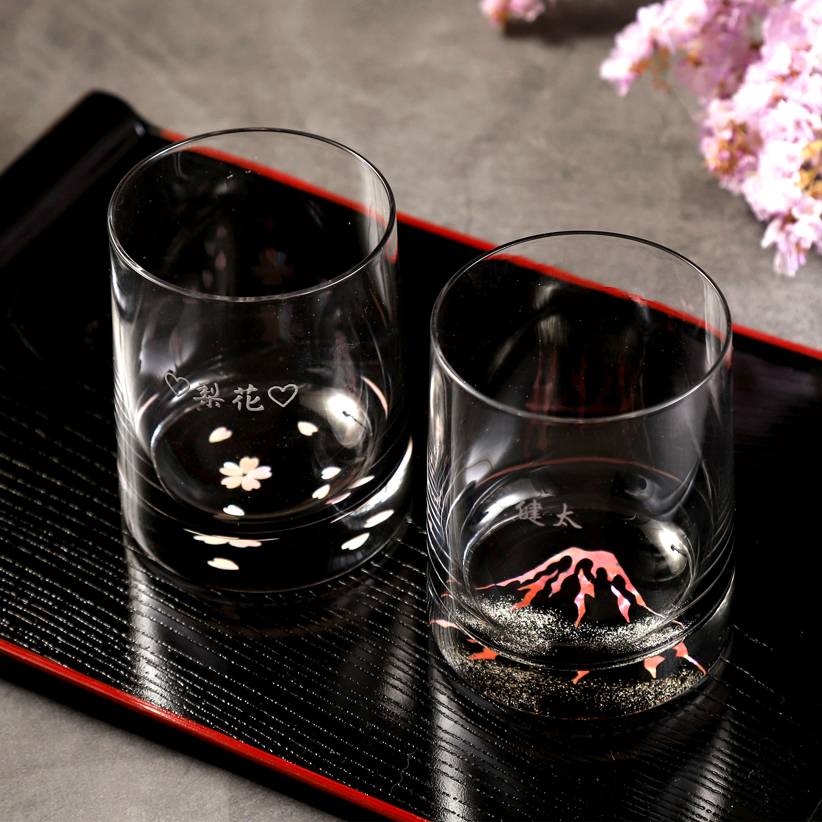 名入れ彫刻】天野漆器＂螺鈿（らでん）グラス＂ | HappySmile(ハッピー