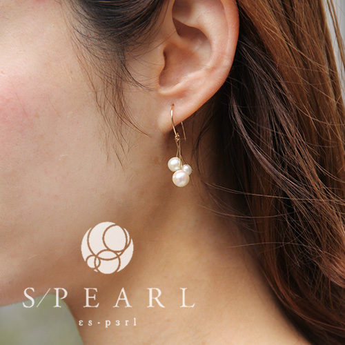 アコヤ真珠・淡水真珠フックピアス 5mm-6.5mm