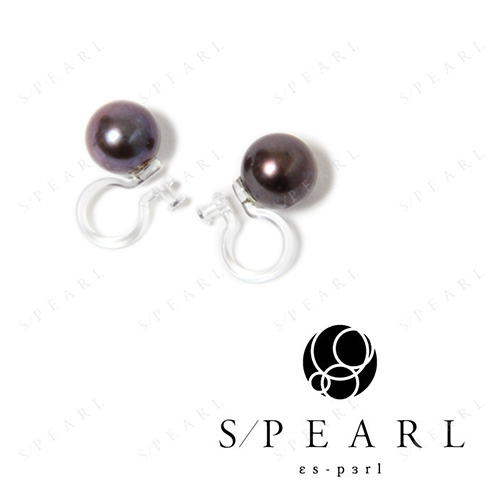 アコヤ真珠ピアスイヤリング (黒染め) 7.5mm-8mm