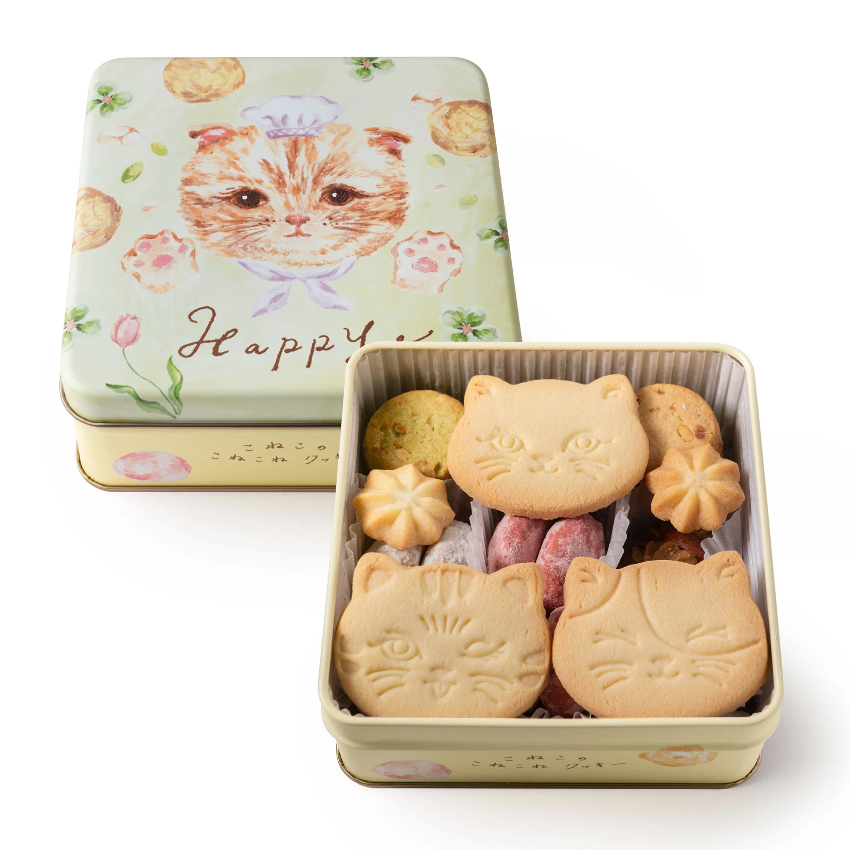 【結婚祝い専用】タンプオリジナルギフトカタログと猫のクッキー缶セット